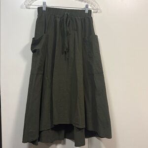 Cotton Forest Green Skirt S